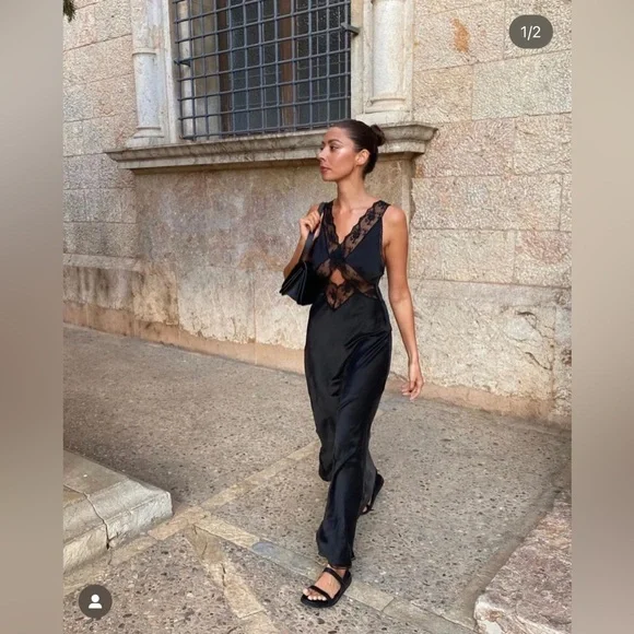 Sir. The Label - Willa ARIES CUT OUT GOWN Lace Floor-Length dress New w/o tags - Picture 1 of 11